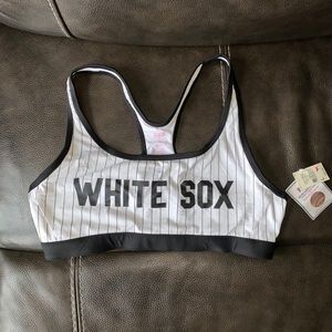 Pink Victoria’s Secret White Sox Sports Bra Size L